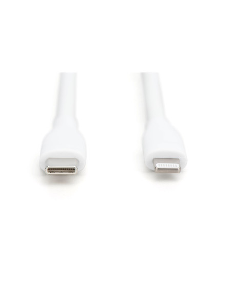 Digitus Silikonowy Kabel Połączeniowy Lightning, Usb-C - Lightning, 1 M, Biały