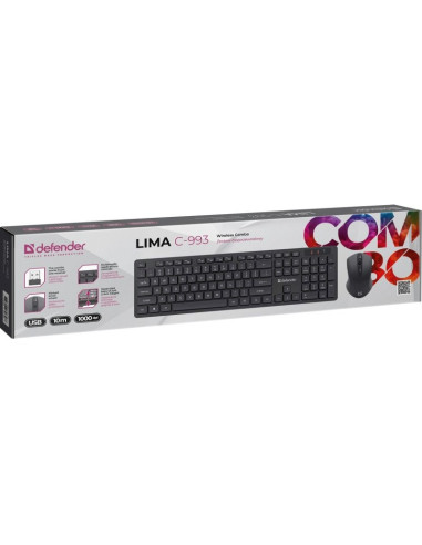 Defender Mysz I Klawiatura Lima C-993 Rf