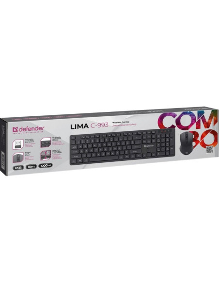 Defender Mysz I Klawiatura Lima C-993 Rf