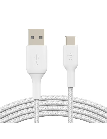 Kabel Belkin Boostcharge Braided Usb-C To Usb-A Cable 3M Oplot White