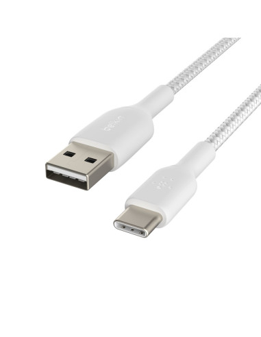 Kabel Belkin Boostcharge Braided Usb-C To Usb-A Cable 3M Oplot White
