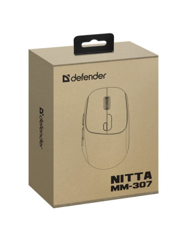 Defender Mysz Nitta Mm-307 Rf+Bt Optic 1600Dpi 6P Biała