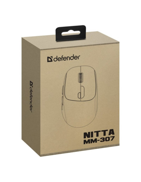 Defender Mysz Nitta Mm-307 Rf+Bt Optic 1600Dpi 6P Biała