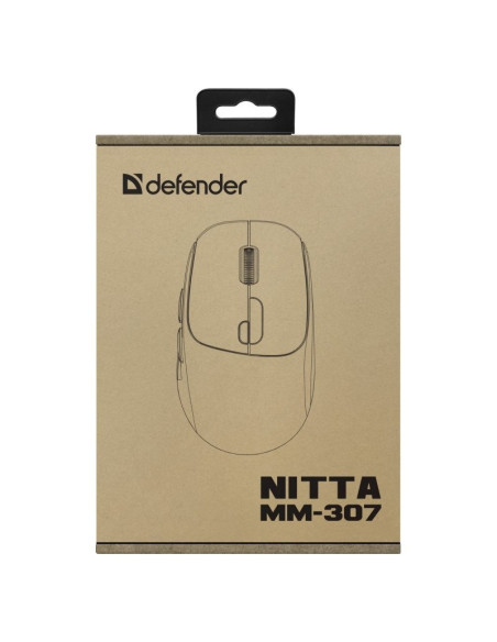 Defender Mysz Nitta Mm-307 Rf+Bt Optic 1600Dpi 6P Biała