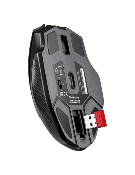 Defender Mysz Gm-885 Knight Rf Bezprzewodowa 3200Dpi 8P Czarna
