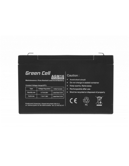 Green Cell Akumulator Żelowy Agm16 6V 10Ah