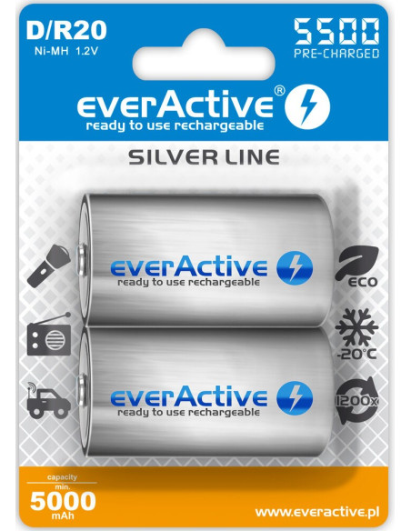 Zestaw Akumulatorków Everactive Evhrl20-5500 (5500Mah   Ni-Mh)