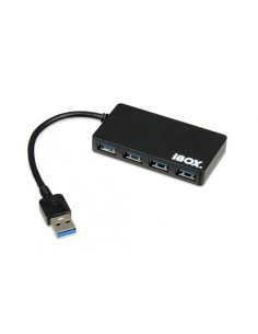 Hub Ibox Usb 3.0 Czarny 4-Porty, Slim Iuh3F56 (4X Usb 3.0  Kolor Czarny)