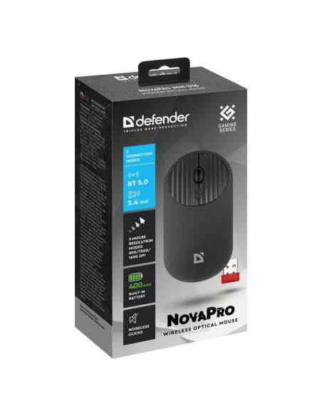 Defender Mysz Novapro Mm-316 Rf+Bt Optic 1600Dpi Czarna