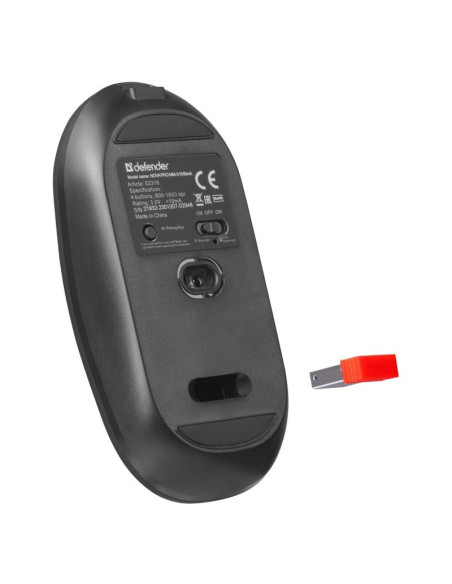 Defender Mysz Novapro Mm-316 Rf+Bt Optic 1600Dpi Czarna