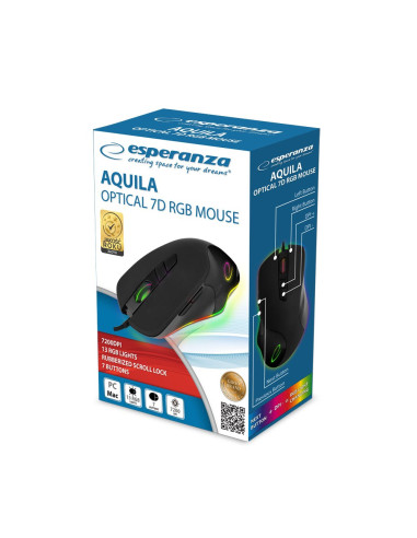 Esperanza Mysz Przewodowa Rgb 7D Aquila Em132
