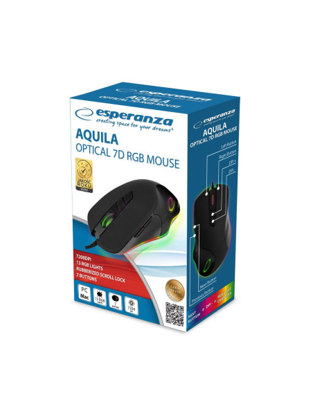 Esperanza Mysz Przewodowa Rgb 7D Aquila Em132