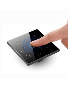 Maclean Dotykowy Włącznik Światła, Pojedyńczy, Szklany, Biały Z Okrągłym Przyciskiem Wymiary 86X86Mm Mce702W 2