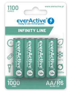 Everactive Akumulatorki Aa / R6 Everactive Ni-Mh 1100 Mah Infinity Line - Blister 4 Sztuki Evhrl6-1100