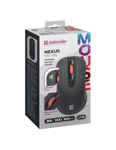 Defender Mysz Nexus Ms-195 Rf Silent Czarna
