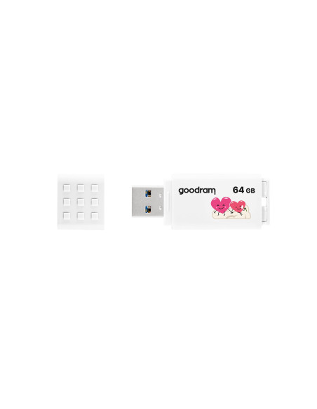 Pendrive Goodram Ume3-0640W0R11-V (64Gb  Usb 3.0  Kolor Biały) Valentine