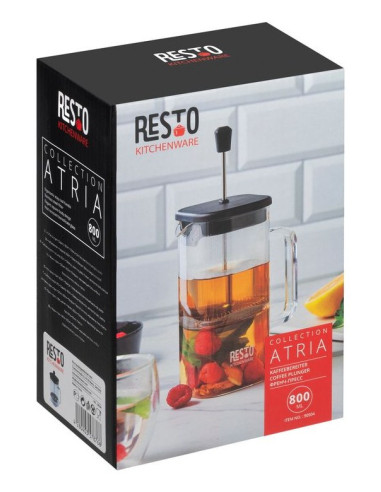 Resto Kitchenware 90504 Dzbanek Do Herbaty Pojedynczy Dzbanek 800 Ml Czarny