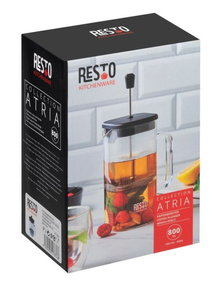 Resto Kitchenware 90504 Dzbanek Do Herbaty Pojedynczy Dzbanek 800 Ml Czarny