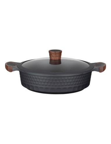 Resto Kitchenware 93506 Garnek 4,4 L Okrągły Czarny, Drewno
