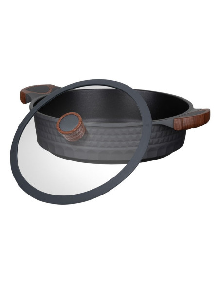 Resto Kitchenware 93506 Garnek 4,4 L Okrągły Czarny, Drewno