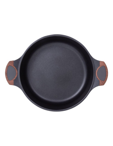 Resto Kitchenware 93506 Garnek 4,4 L Okrągły Czarny, Drewno
