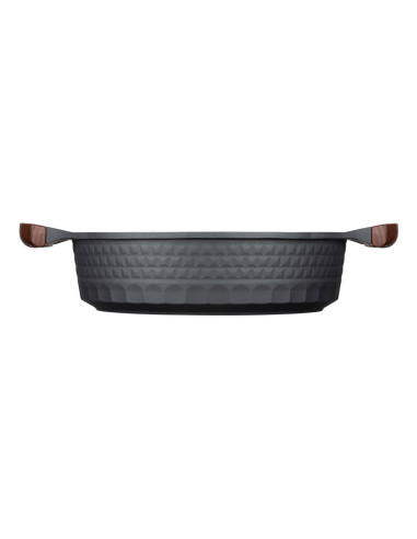 Resto Kitchenware 93506 Garnek 4,4 L Okrągły Czarny, Drewno