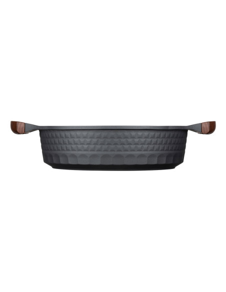 Resto Kitchenware 93506 Garnek 4,4 L Okrągły Czarny, Drewno