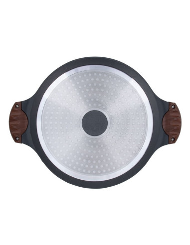 Resto Kitchenware 93506 Garnek 4,4 L Okrągły Czarny, Drewno