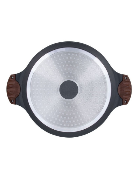 Resto Kitchenware 93506 Garnek 4,4 L Okrągły Czarny, Drewno