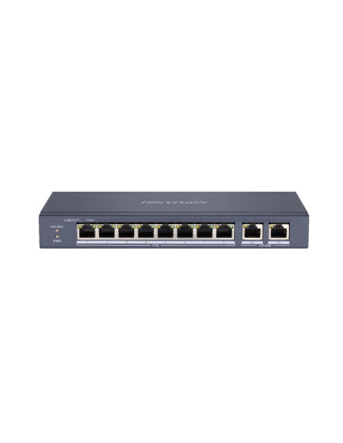 Hikvision Ds-3E0310P-E/M Łącza Sieciowe Nie Zarządzany L2 Fast Ethernet (10/100) Obsługa Poe Czarny