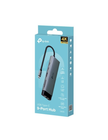 Hub Tp-Link Uh9120C 3Xusb-A 3.0, 1Xusb-C 3.0, 1Xusb-C Pd, Hdmi 4K, Rj45 Ge, Sd, Microsd