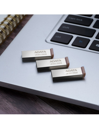 Adata Ur350 Pamięć Usb 256 Gb Usb Typu-A 3.2 Gen 1 (3.1 Gen 1) Brązowy, Stal Nierdzewna