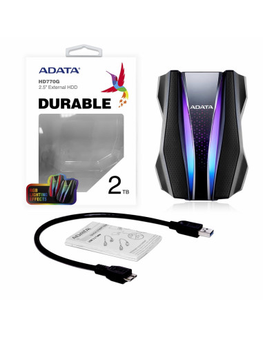 Dysk Zewnętrzny Hdd Adata Hd770G (2Tb  2.5"  Usb 3.2  Czarny)