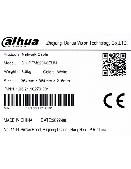 Kabel Sieciowy Dahua Drut, 100% Miedź Pfm920I-5Eun (Utp  305M  Kat. 5E )