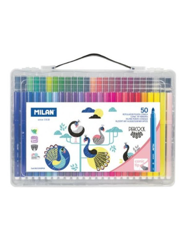 Flamastry Peacock W Walizce 50 Kolor?W Milan