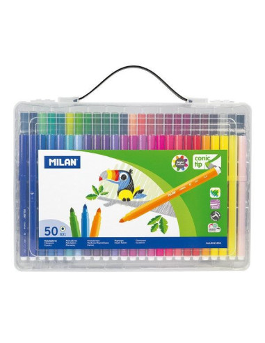 Flamastry 50Szt. W Plastikowej Walizce. 0615350 Milan