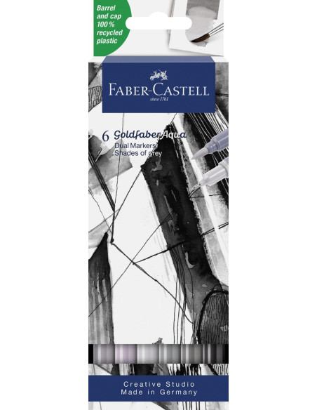 Pisak Akwarel Goldfaber Aqua Shades Of Grey 6Szt