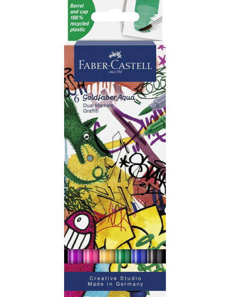 Pisak Akwarelowy Goldfaber Aqua Grafitti 6Szt