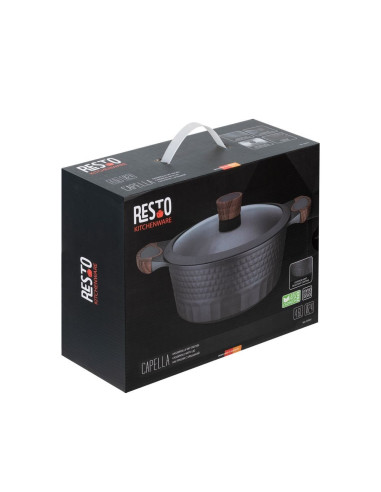 Resto Kitchenware Capella 4,6 L Okrągły Czarny, Drewno