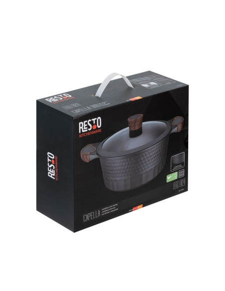 Resto Kitchenware Capella 4,6 L Okrągły Czarny, Drewno