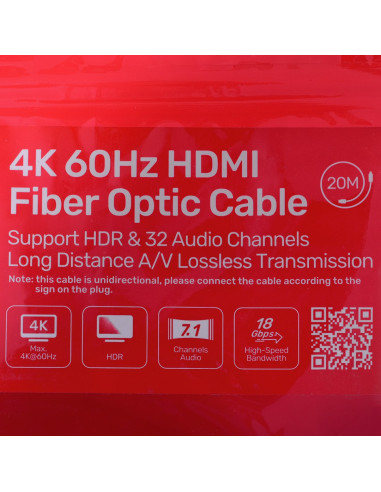 Unitek Kabel Optyczny Hdmi 2.0 Active Optical Cable 4K 60Hz 20M