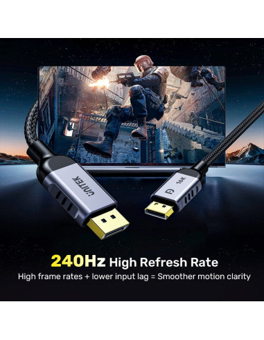 Unitek Kabel Displayport 2.1 8K@120Hz 1,5M
