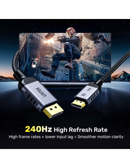 Unitek Kabel Displayport 2.1 8K@120Hz 1,5M