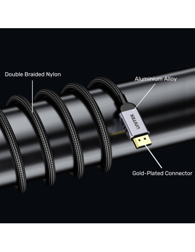 Unitek Kabel Displayport 2.1 8K@120Hz 1,5M