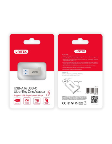 Unitek Adapter Usb-A Na Usb-C 3.1 Gen1, A1034Ni