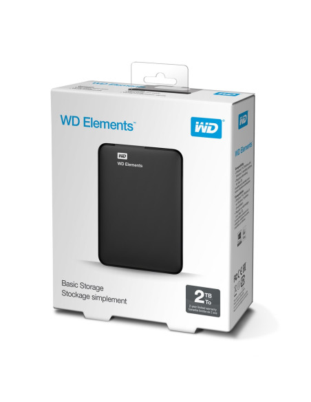 Dysk Zewnętrzny Hdd Wd Elements (2Tb  2.5"  Usb 3.0  Czarny  Wdbu6Y0020Bbk-Wesn)