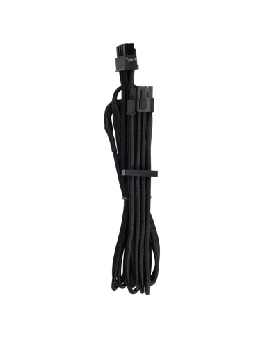 Pojedynczy Pcie W Oplocie Corsair Premium, Podwójny Zestaw (Gen 4) — Czarny