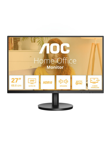 Aoc B3 U27B3A Monitor Komputerowy 68,6 Cm (27") 3840 X 2160 Px 4K Ultra Hd Lcd Czarny