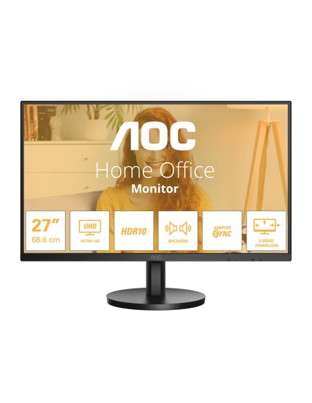 Aoc B3 U27B3A Monitor Komputerowy 68,6 Cm (27") 3840 X 2160 Px 4K Ultra Hd Lcd Czarny