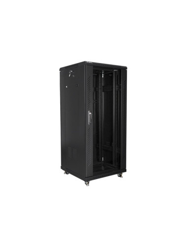 Szafa Rack Lanberg Ff01-6627-12B (27U  19''  1390Mm / 600Mm / 600 Mm  Stojąca  Szklane  800 Kg  Kolor Czarny)